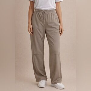 Mondetta Taupe Wide-Leg Drawstring Pants